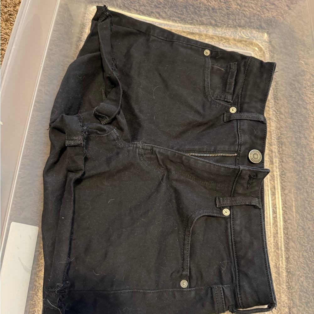 American Eagle Outfitters Black High Waist Women Shorts